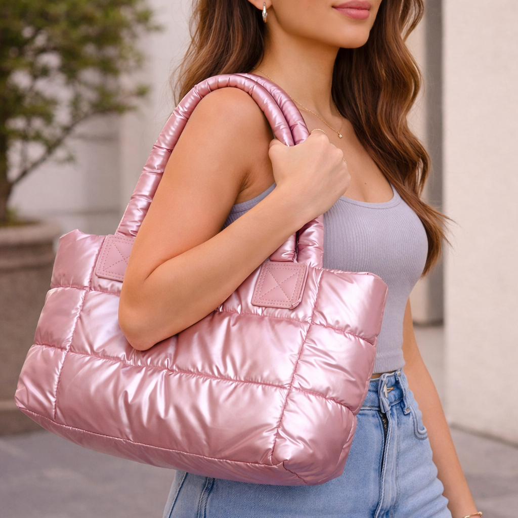 Bolso acolchado tipo puffer