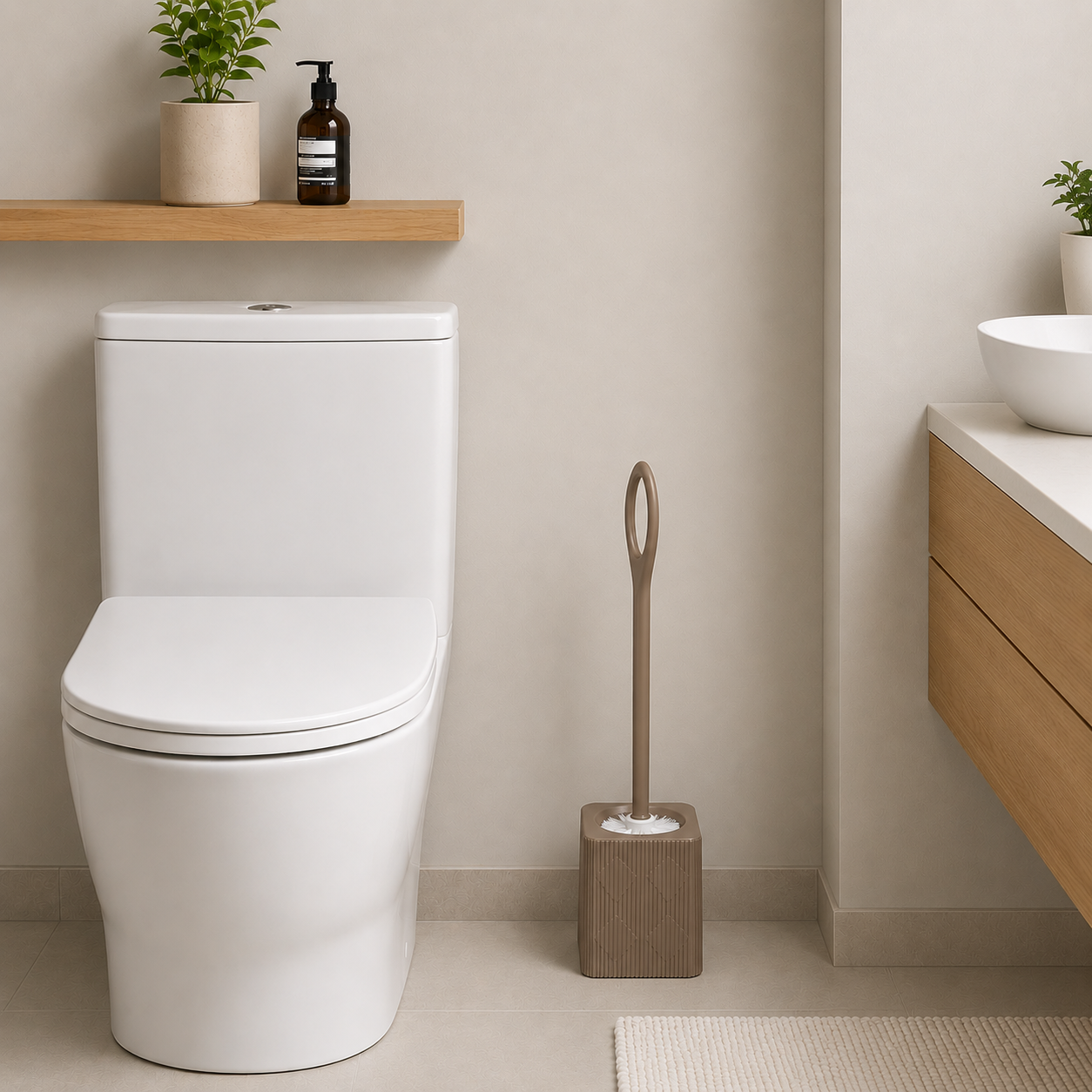 Escobilla para Inodoro con Base Decorativa