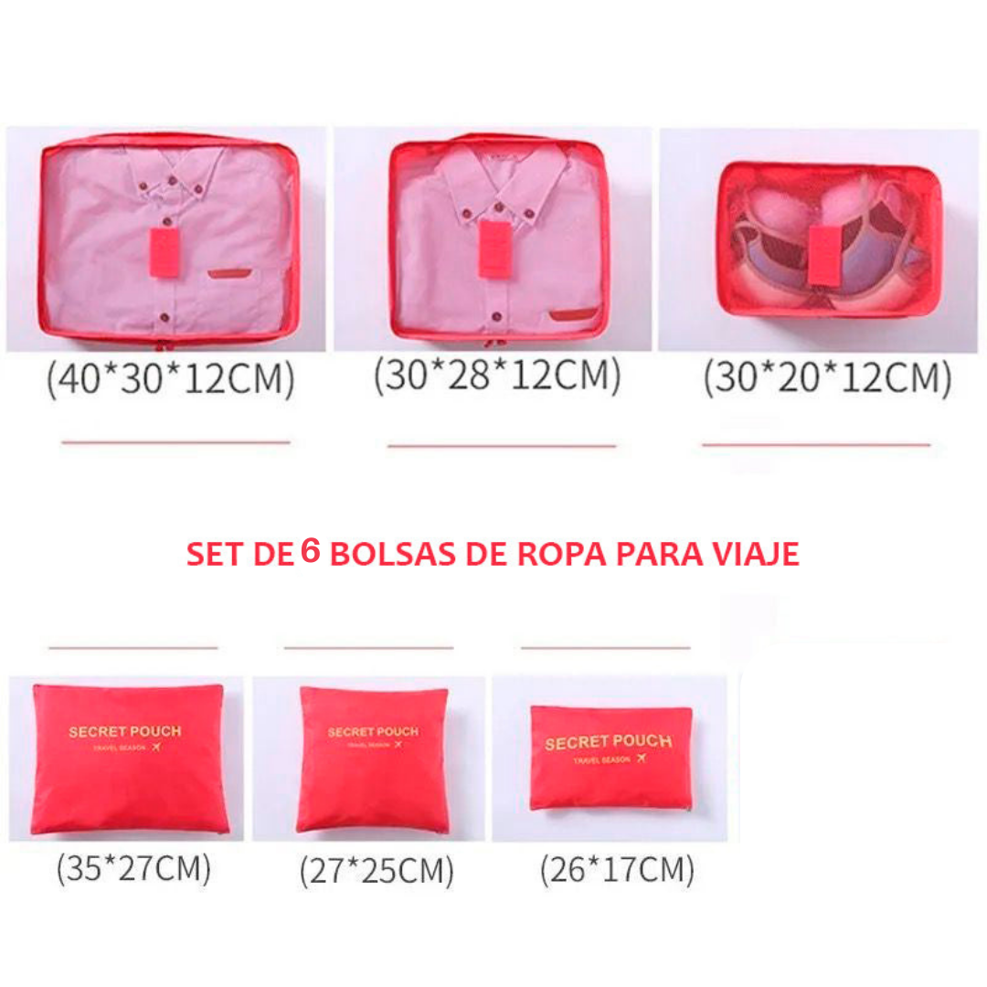 Organizador de maleta para viaje (6pcs)