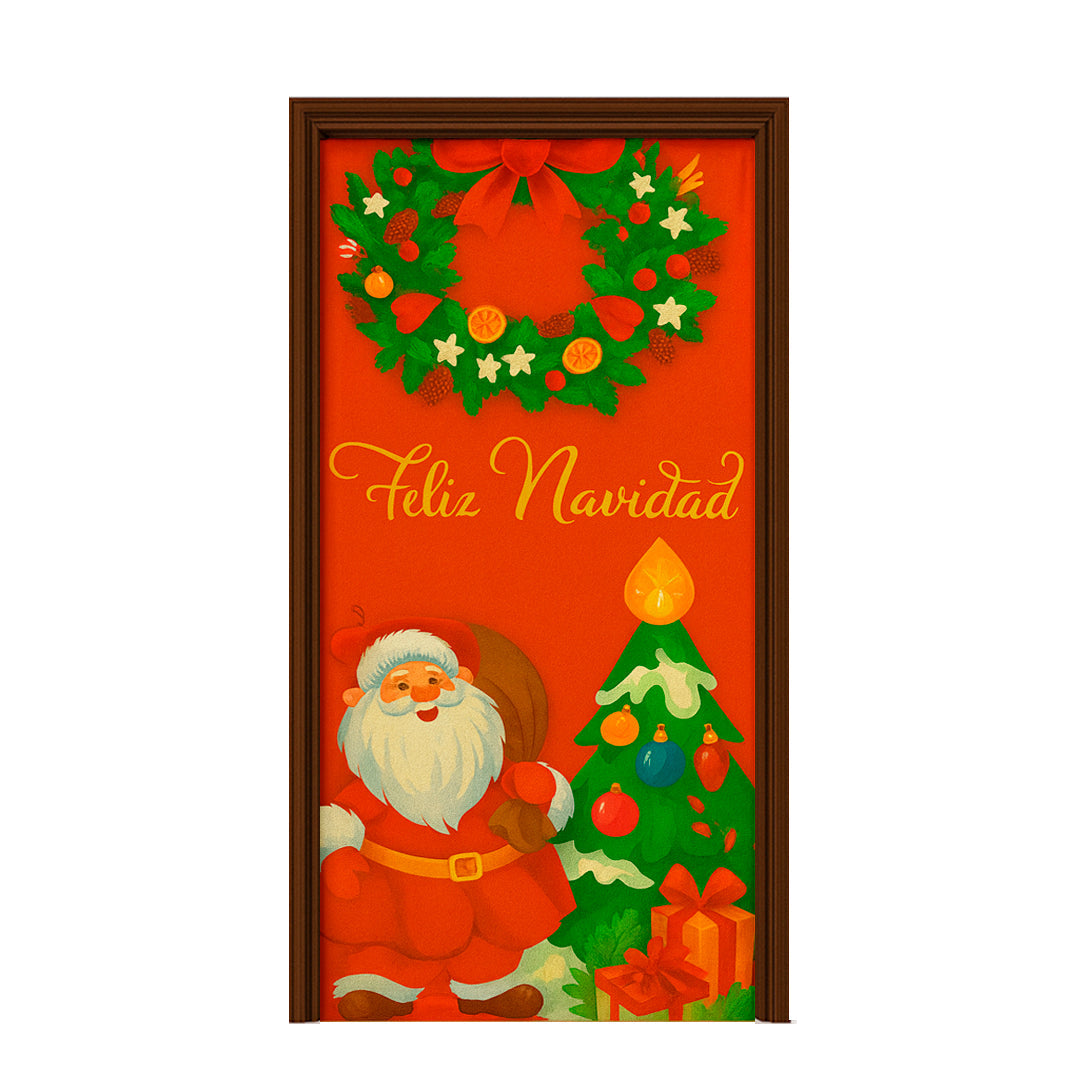 Funda para puerta navideña