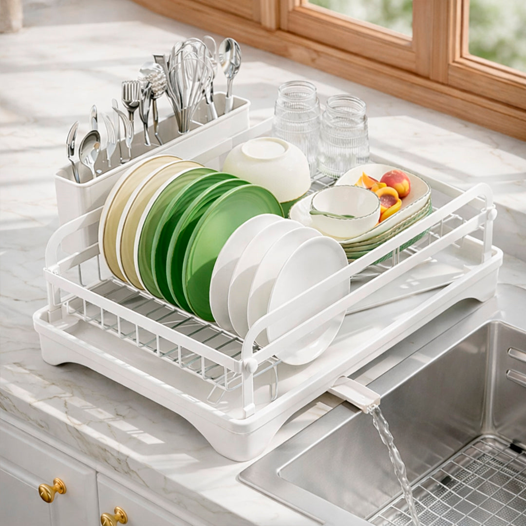 Escurridor de Platos con Soporte de Cubiertos