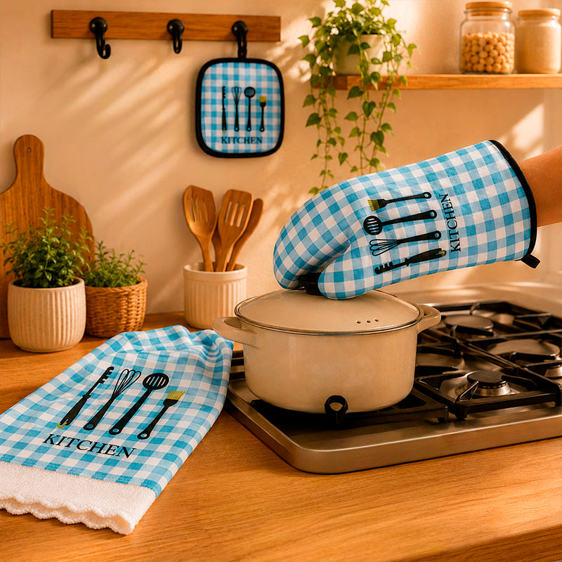 Set de cocina cuadros 3 piezas