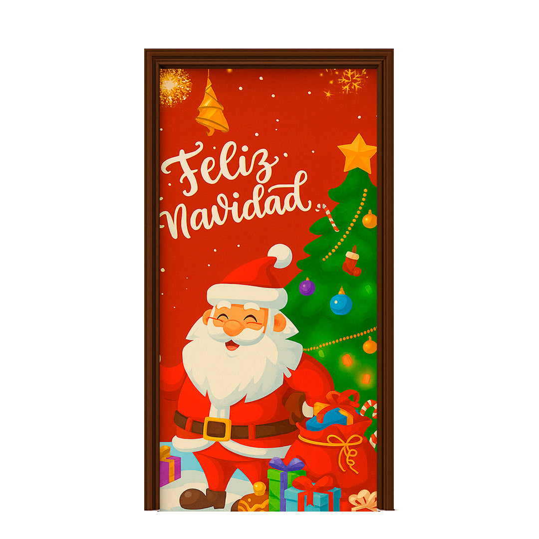 Funda para puerta navideña
