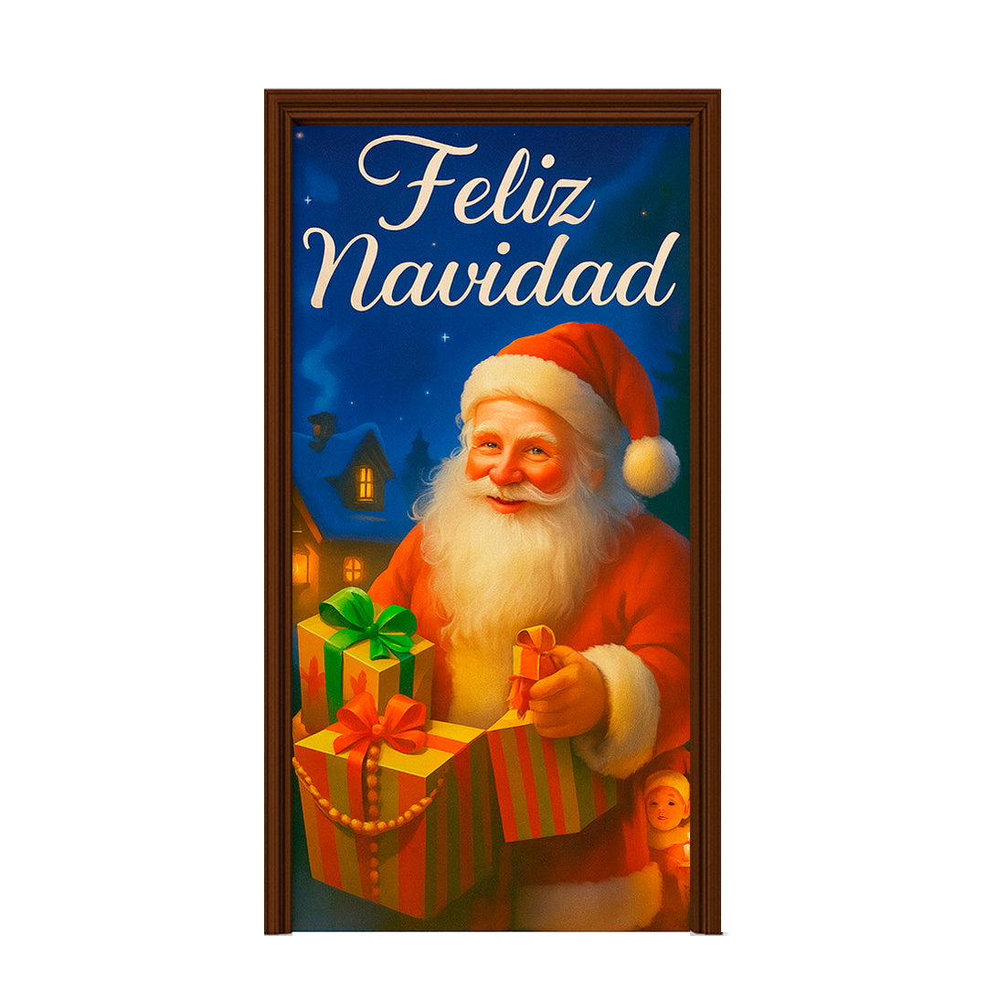 Funda para puerta navideña