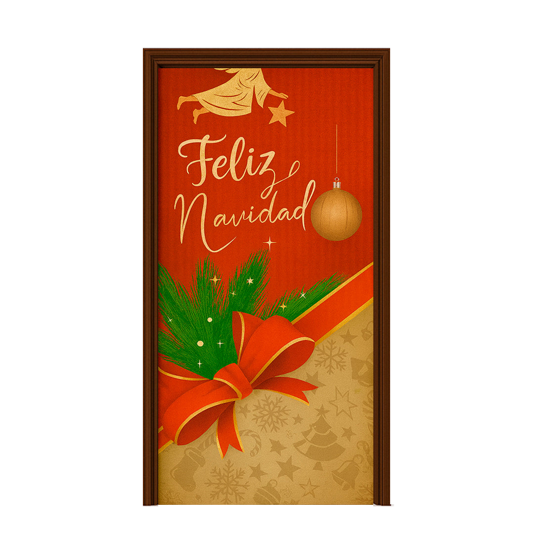 Funda para puerta navideña
