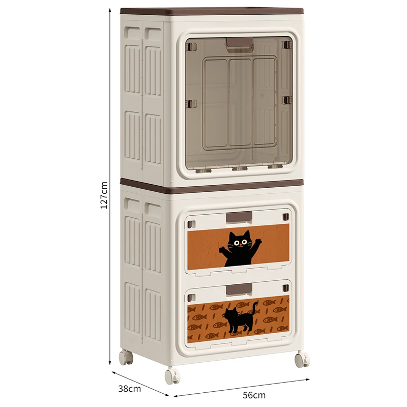 Gabinete de almacenamiento plegable con ruedas