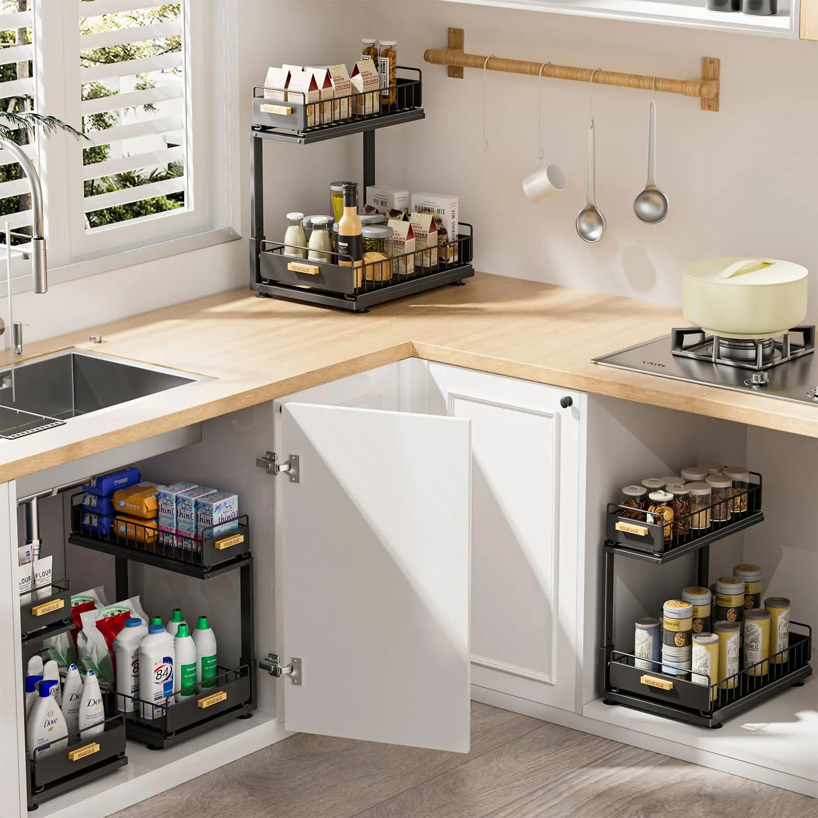 Organizador Extensible para Debajo del Lavadero