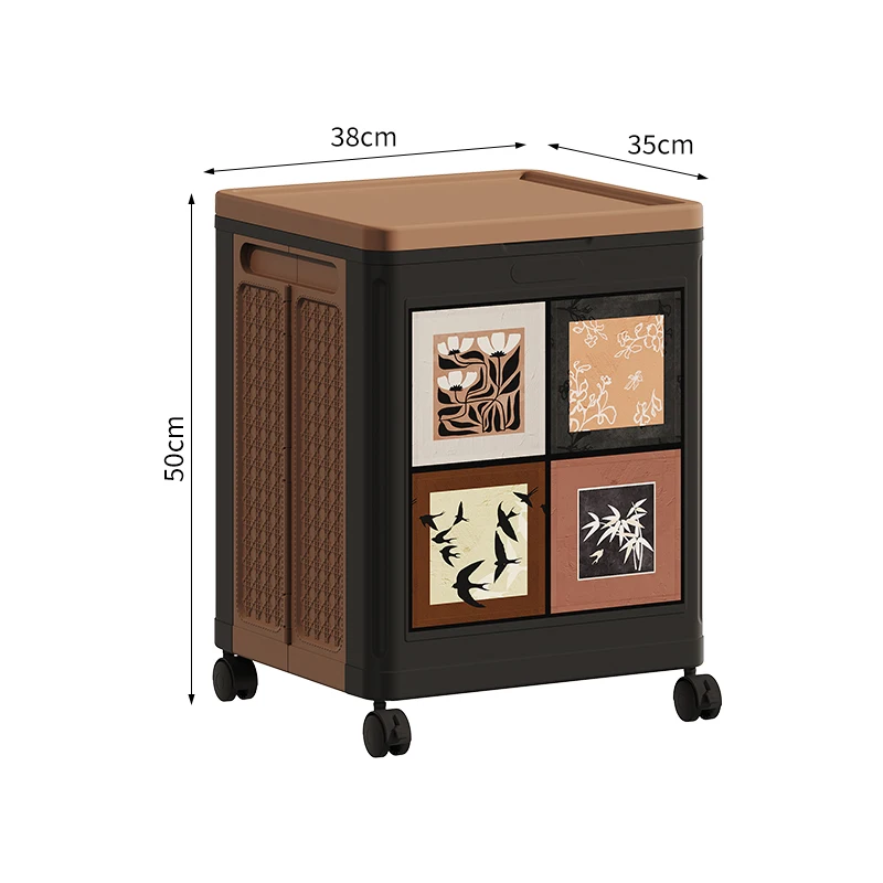 Gabinete de almacenamiento plegable con ruedas