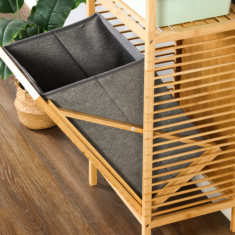 Cesta de ropa de bambú