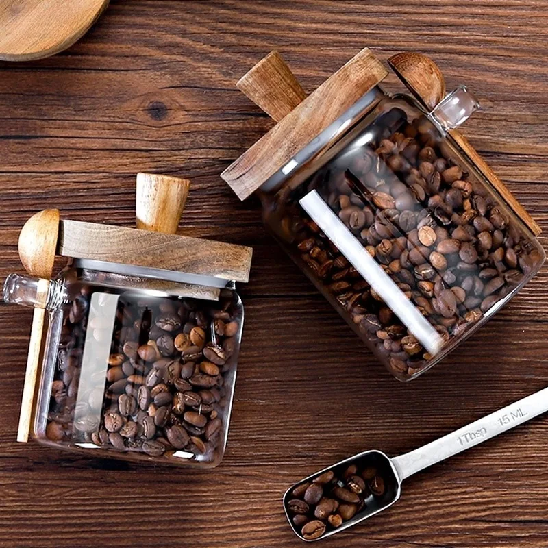 Frasco Hermético con Tapa de Madera 600ml