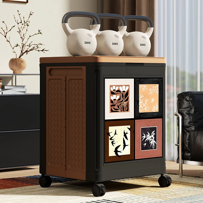 Gabinete de almacenamiento plegable con ruedas