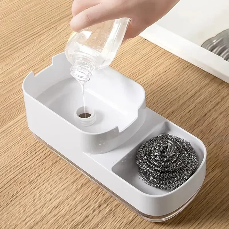 Dispensador de Jabón con Porta Esponja