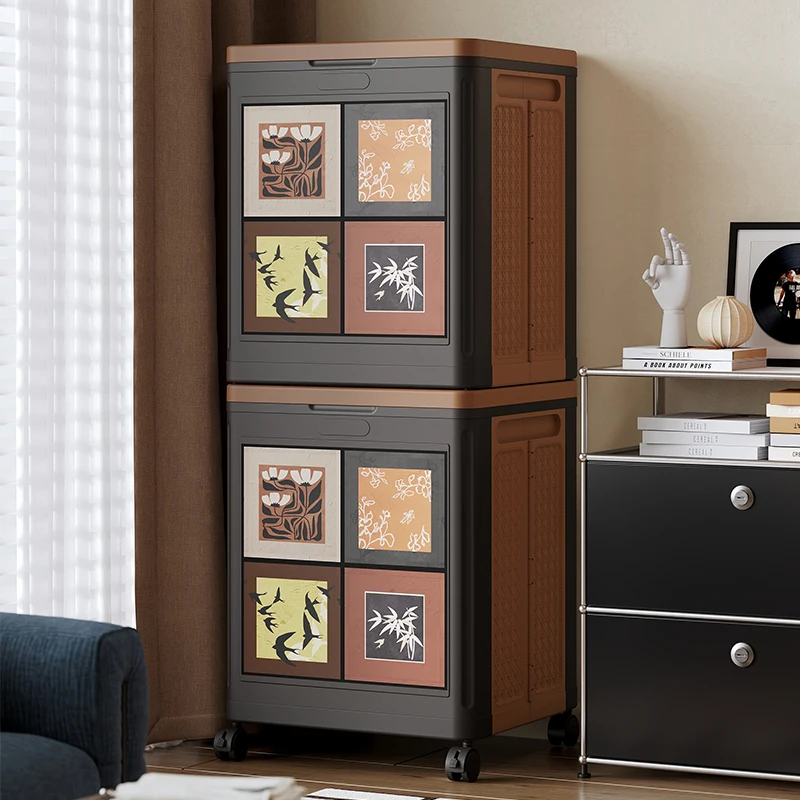 Gabinete de almacenamiento plegable con ruedas