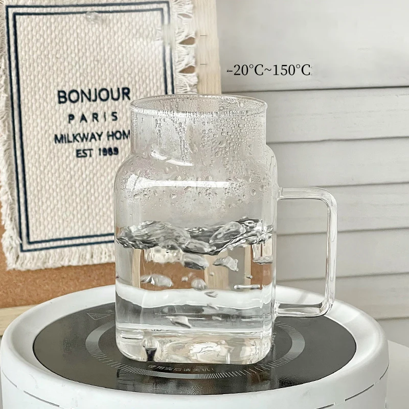 Vaso de vidirio con tapa de bambú - 550ml