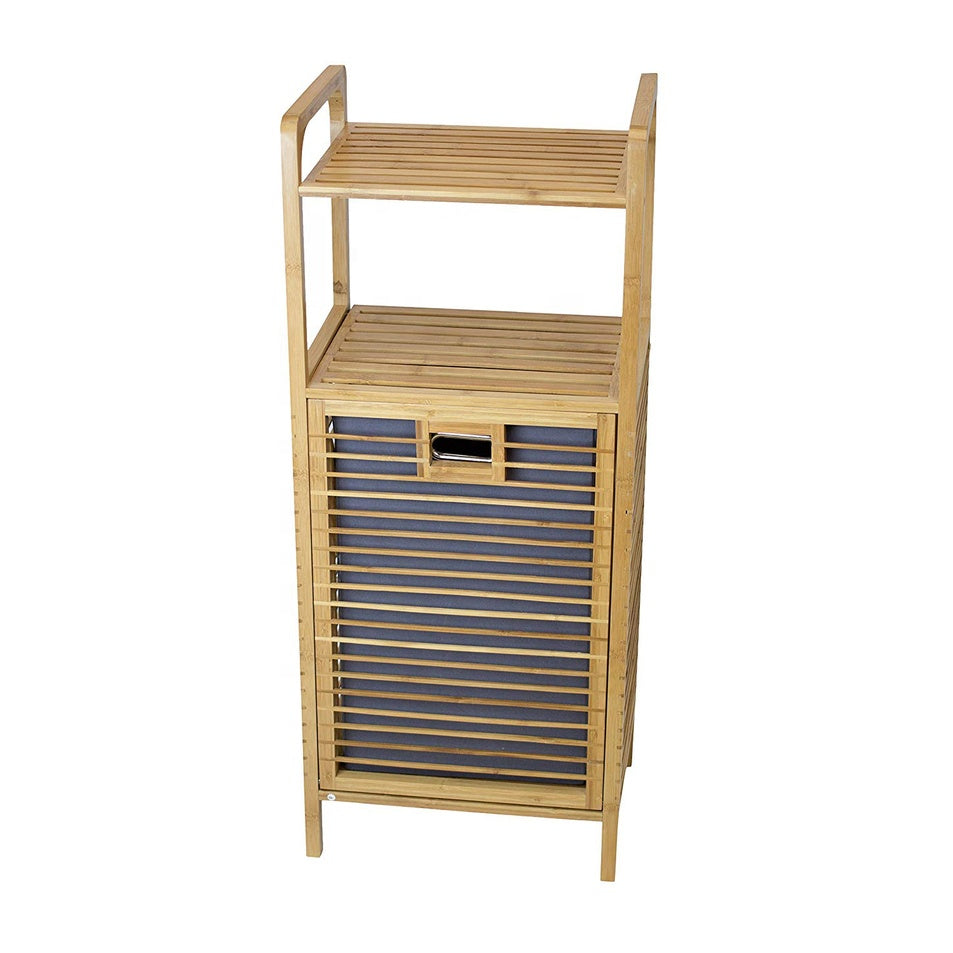 Cesta de ropa de bambú