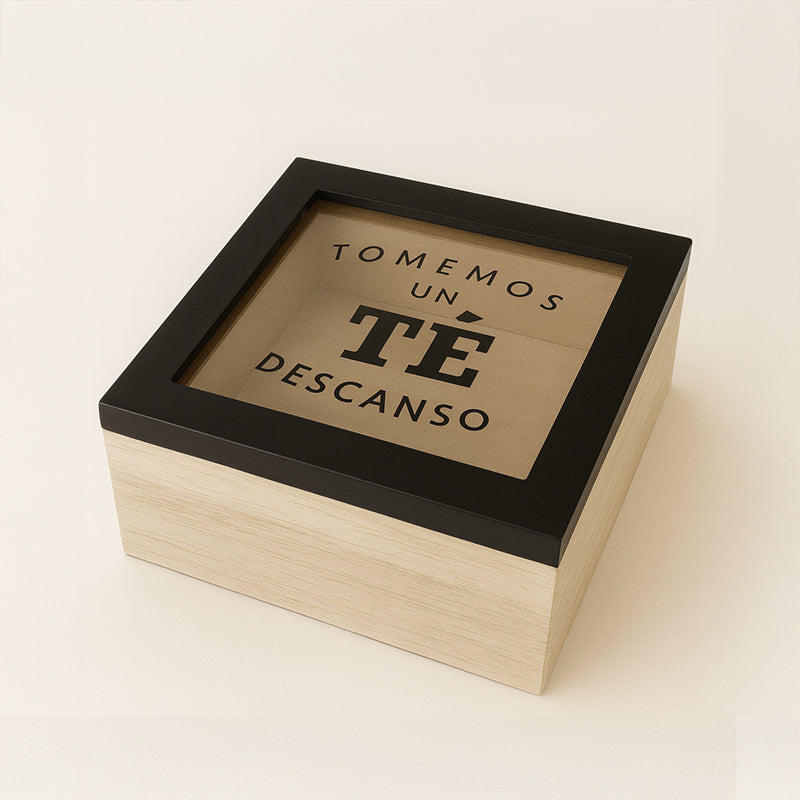Caja organizador de Té 4 compartimentos