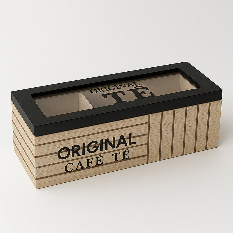 Caja organizador de Té de Madera