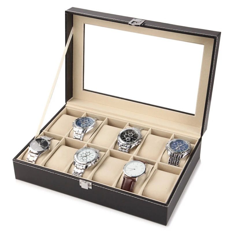 Organizador de relojes de 12 compartimentos