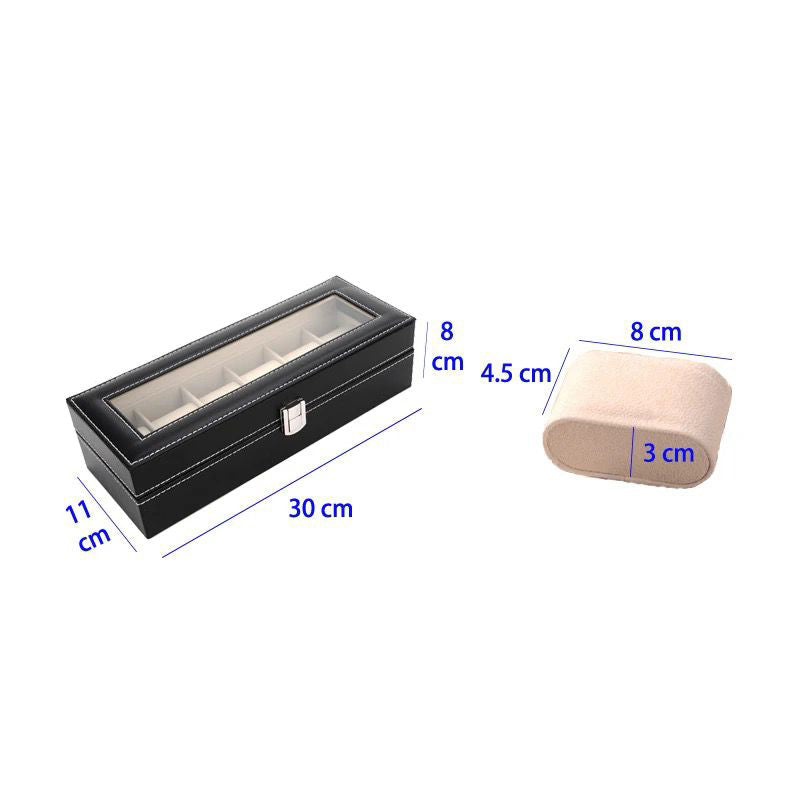 Organizador de relojes de 6 compartimentos