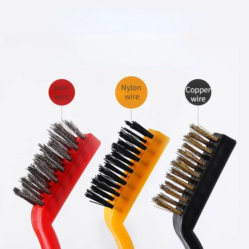 Set de 3 cepillos de limpieza de nylon y metal